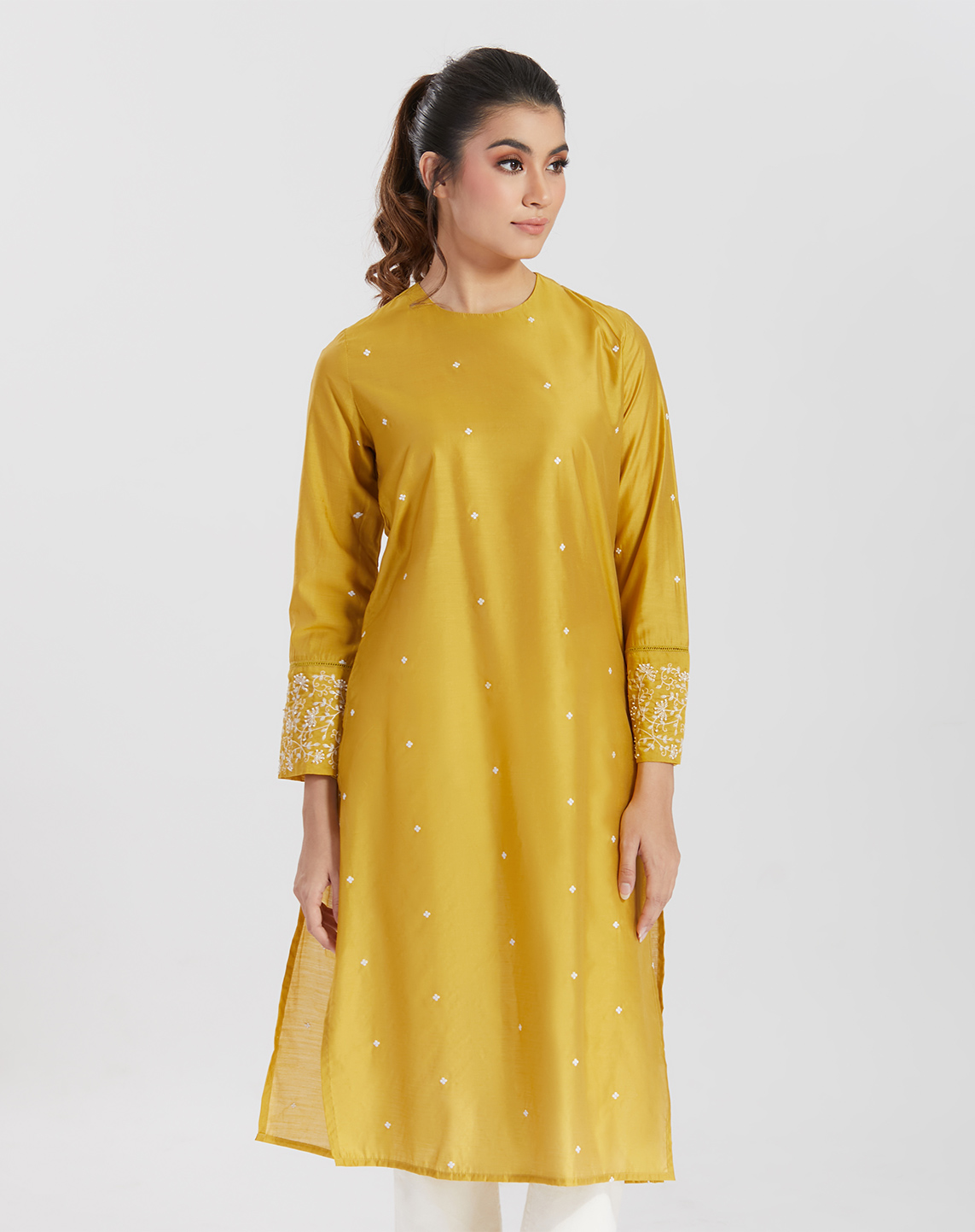 NYRA BLOUSE IN WARM OLIVE